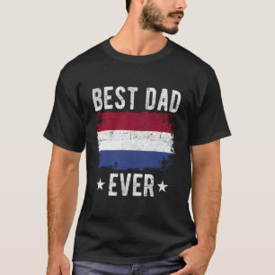 Camiseta Melhor Pai De Bandeira Holandesa Melhor Pai Holand