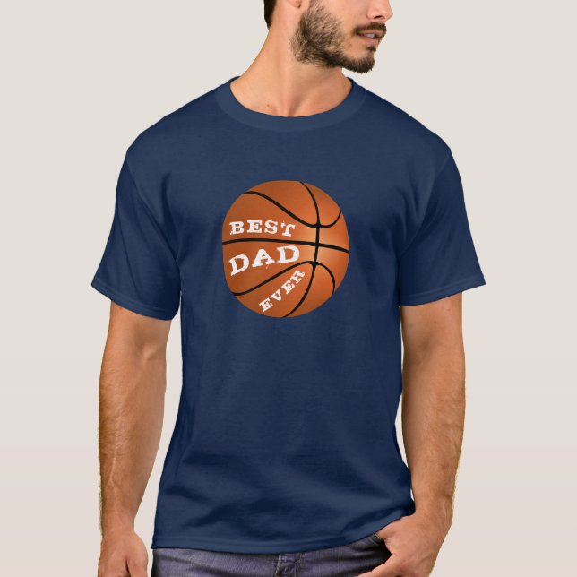 Camiseta Melhor Pai de Basquete do Dia dos Pais Modernos (Frente)