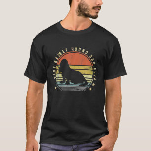 Camiseta Melhor Pai de Basset Hound de Todos os Tempos Pres