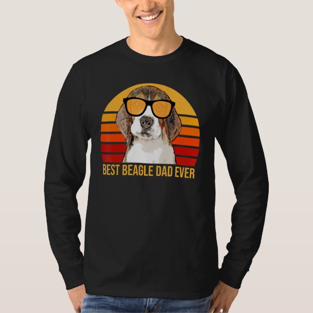 Camiseta Melhor Pai De Beagle Nunca Para Beagle Dog Beagle (Frente)