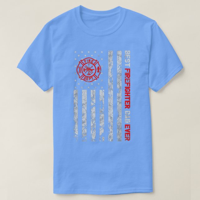 Camiseta Melhor Pai De Bombeiros De Movimento Do Sinalizado (Frente do Design)