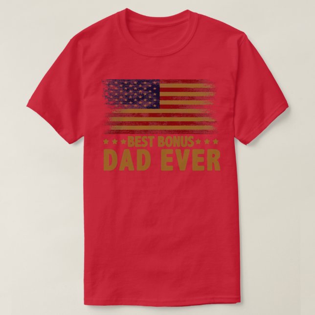 Camiseta Melhor Pai de Bônus Nunca (Frente do Design)