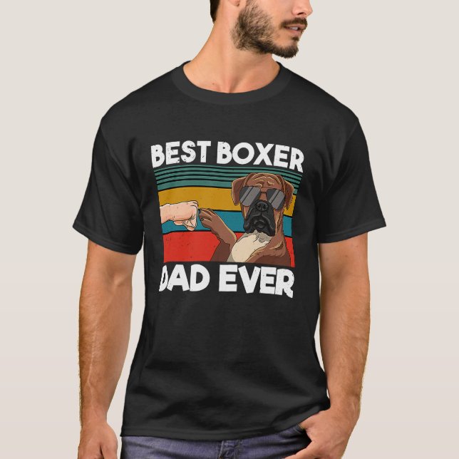 Camiseta Melhor Pai de Boxin do Pai de Cachorro (Frente)