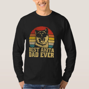 Camiseta Melhor Pai de Cachorro Akita Padre Papa Puppy Ever