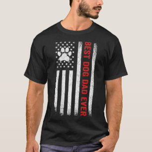 Camiseta Melhor Pai De Cachorro Alguma Vez Americano Bandei