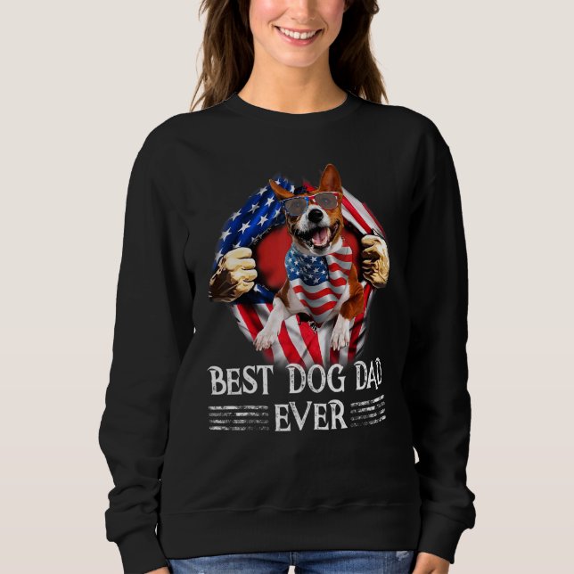 Camiseta Melhor Pai De Cachorro Alguma Vez Basenji American (Frente)