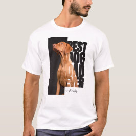 Camiseta Melhor Pai de Cachorro Alguma Vez Citado com Fotog