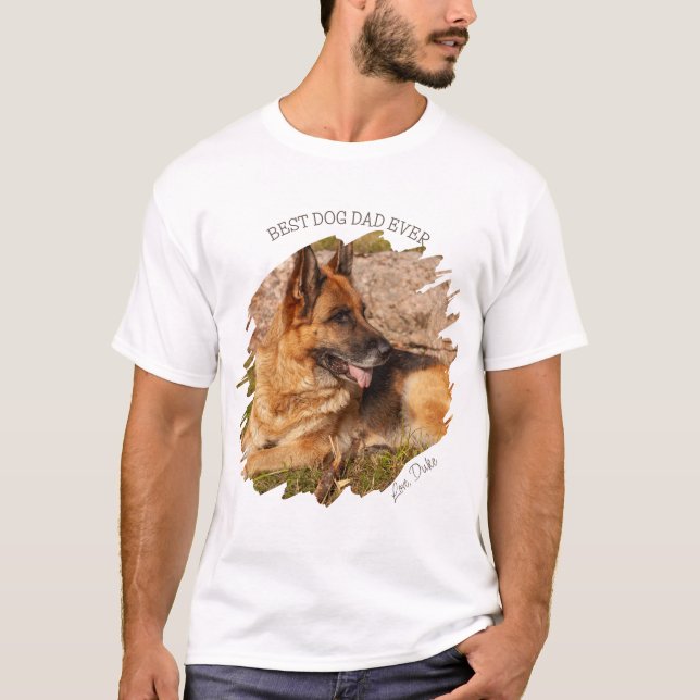 Camiseta Melhor Pai De Cachorro Alguma Vez Divertido Foto P (Frente)