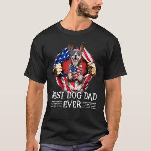 Camiseta Melhor Pai de Cachorro Alguma Vez na bandeira amer