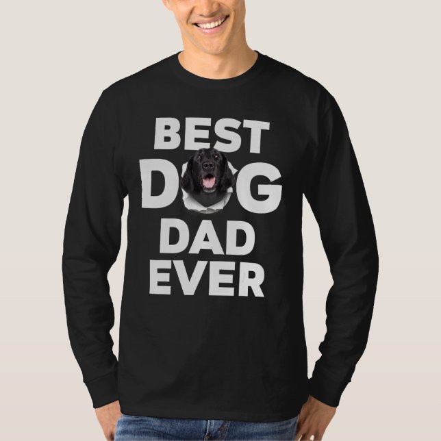 Camiseta Melhor Pai De Cachorro Alguma Vez Revestido Plano (Frente)
