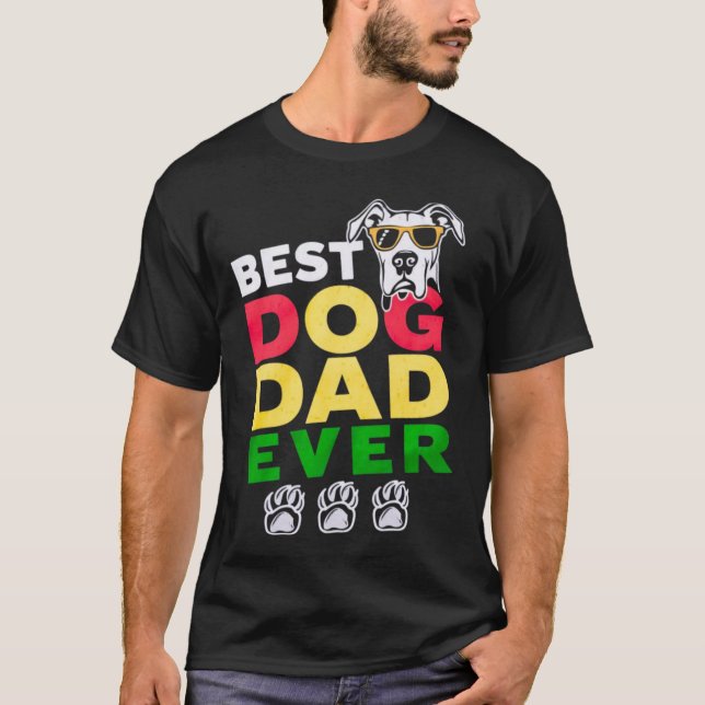 Camiseta Melhor Pai De Cachorro Alguma Vez Sobrevoando Clás (Frente)