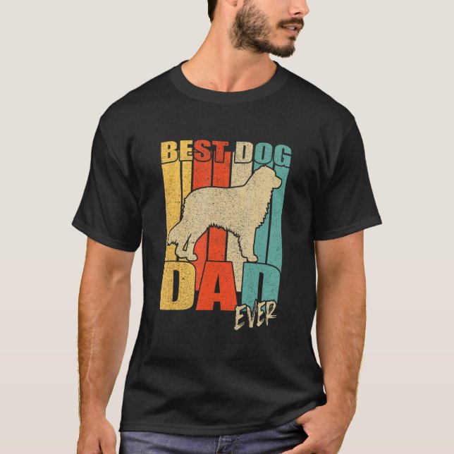 Camiseta Melhor Pai De Cachorro De Aussie Australian Shephe (Frente)