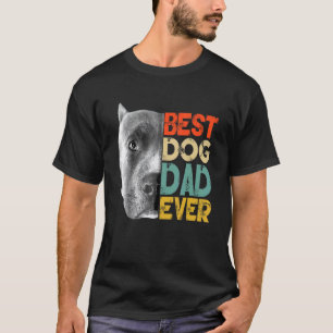 Camiseta Melhor Pai de Cachorro de Todos os Tempos Pitbull 
