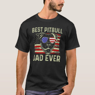 Camiseta Melhor Pai de Cachorro de Todos os Tempos Pitbull 