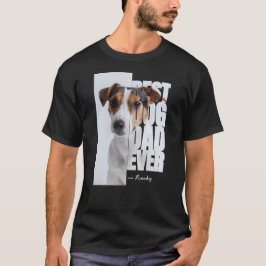 Camiseta Melhor Pai de Cachorro de Todos Personalizado Foto