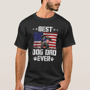 Camiseta Melhor Pai de Cachorro Ever Pitbull - Bandeira Ame