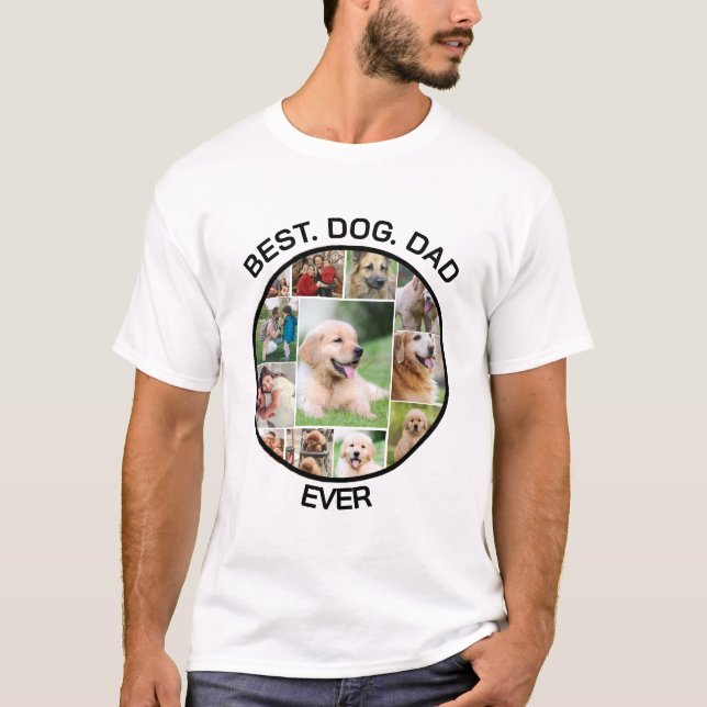 Camiseta Melhor Pai De Cachorro - Foto Personalizada De Cac (Frente)