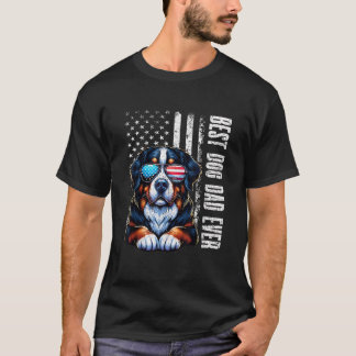 Camiseta Melhor Pai De Cachorro Nunca Bernese Mountain Amer