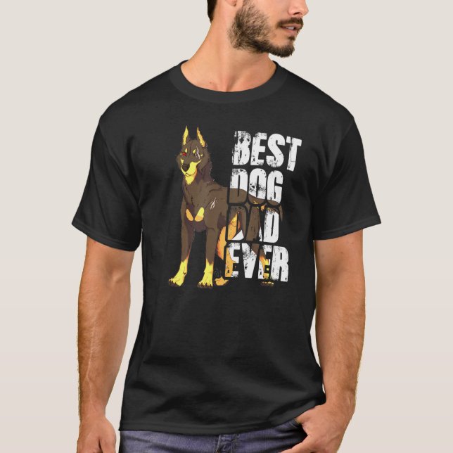 Camiseta Melhor Pai De Cachorro Nunca Cachorro Kelpie Austr (Frente)