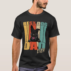 Camiseta Melhor Pai De Cachorro Nunca German shepherd Negro