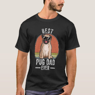 Camiseta Melhor Pai De Cachorro Nunca Proprietário De Pug D