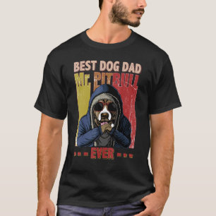 Camiseta Melhor Pai de Cachorro Pitbull da Vida Vintage Dia