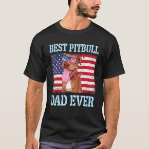 Camiseta Melhor Pai de Cachorro Pitbull de Todos os Tempos
