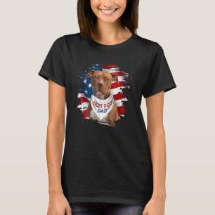 Camiseta Melhor Pai de Cachorro Pitbull Terrier Cute Bandei