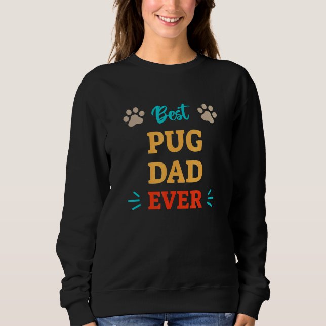 Camiseta Melhor Pai de Cachorro Pug de Todos (Frente)