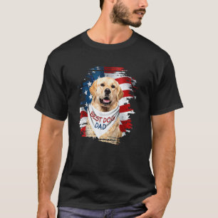 Camiseta Melhor Pai de Cachorro Retriever Dourado Fofo Band