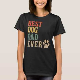 Camiseta Melhor Pai De Cães Alguma Vez Pai De Cães Vintage
