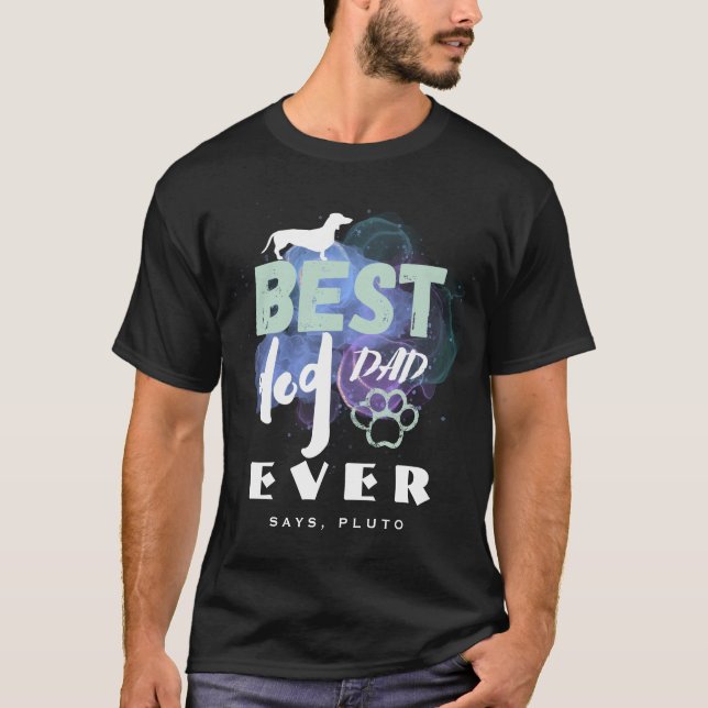 Camiseta Melhor Pai De Cães Cachorro De Cachorro (Frente)