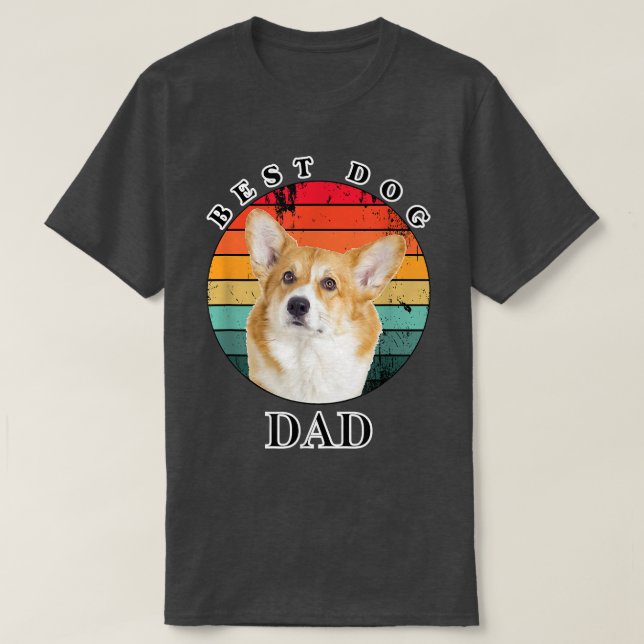 Camiseta Melhor Pai de Cães Corgi (Frente do Design)