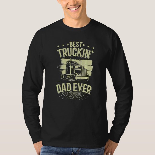 Camiseta Melhor Pai De Caminhoneiro De 2 Vezes (Frente)