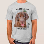 Camiseta Melhor Pai De Cão Alguma Vez Foto Personalizada De<br><div class="desc">Melhor Pai De Cão... Surpreenda seu Pai de Cachorro favorito este Dia de os pais com esta super fofinha camiseta personalizada. Personalize esta camisa de pai de cachorro com a foto favorita do seu cachorro e o nome. Melhor Pai De Cão... Diz, o nome do seu cão Esta camiseta pai...</div>