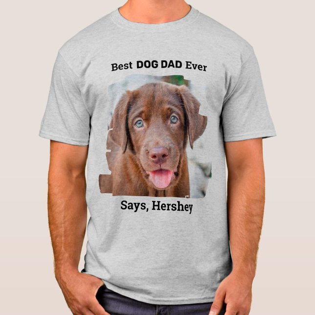 Camiseta Melhor Pai De Cão Alguma Vez Foto Personalizada De (Criador carregado)