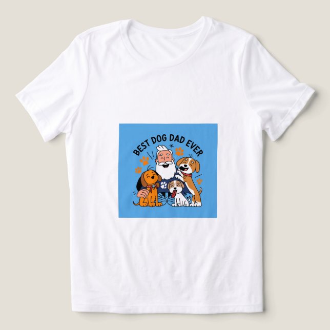 Camiseta Melhor Pai De Cão Alguma Vez Personalizado Foto De (Design frontal)