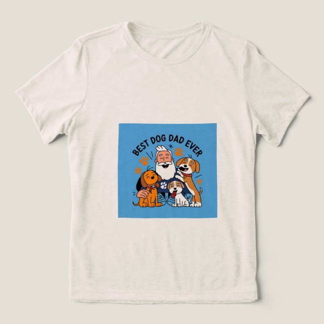 Camiseta Melhor Pai De Cão Alguma Vez Personalizado Foto De (Design frontal)