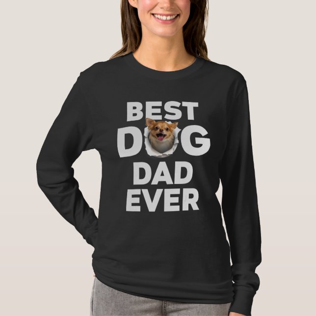 Camiseta Melhor Pai De Cão De Chihuahua (Frente)