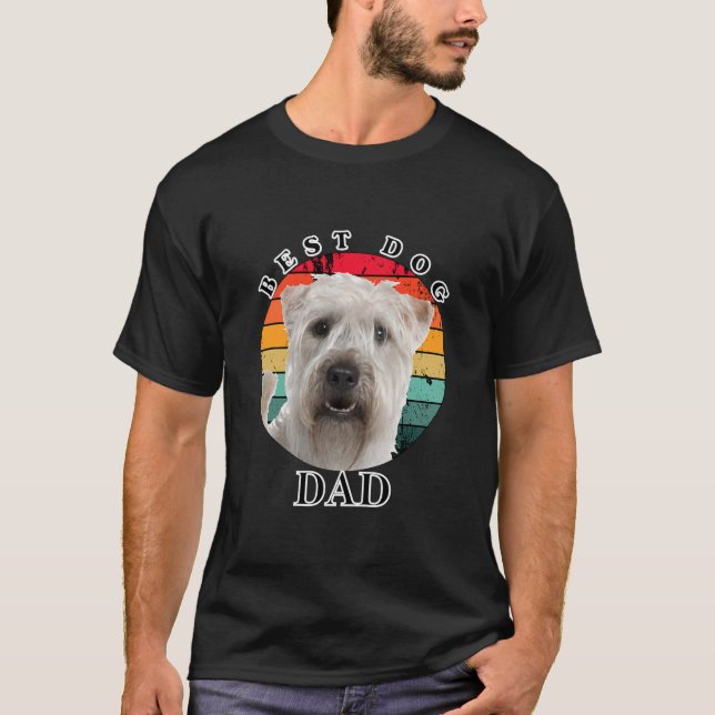 Camiseta Melhor Pai De Cão, Mole Revestida, Roda Terrier (Frente)