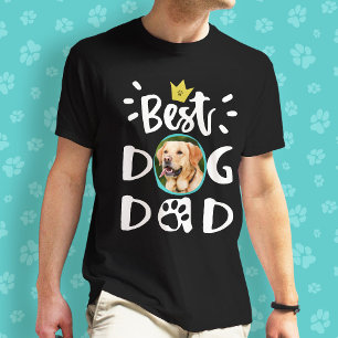Camiseta Melhor Pai de Cão Pet Photo Paw Imprimir Texto Bra