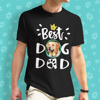 Camiseta Melhor Pai de Cão Pet Photo Paw Imprimir Texto Bra