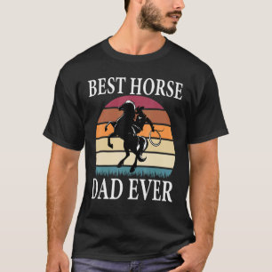 Camiseta Melhor Pai de Cavalo de Todos os Tempos Gráfico Re