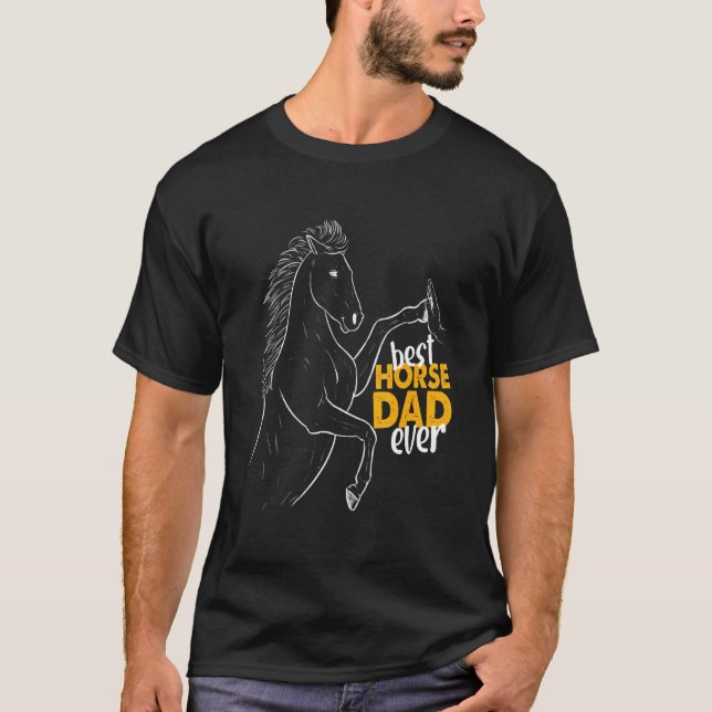 Camiseta Melhor Pai de Cavalo Pai (Frente)