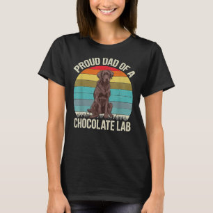 Camiseta Melhor Pai de chocolate Cachorro Brown Labrador Re