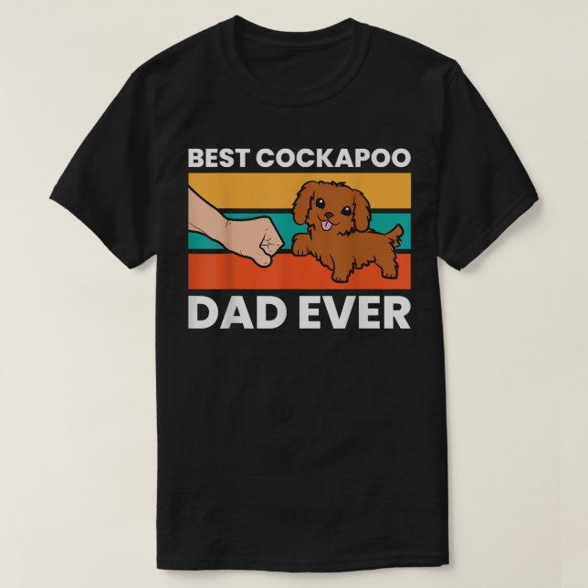 Camiseta Melhor Pai de Cockapoo Cão de Cockapoo  (Frente do Design)
