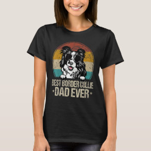 Camiseta Melhor Pai de Collie de Borda Nunca Cão de Vintage