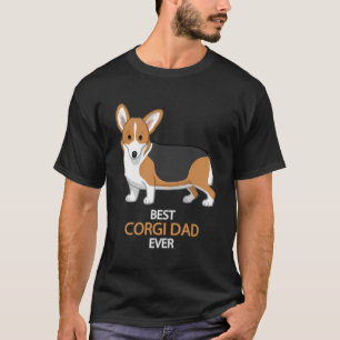Camiseta Melhor Pai De Corgi Alguma Vez Vermelho Tricolor P