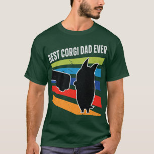 Camiseta Melhor Pai De Corgi Vintage Tist Bump Para Cachorr