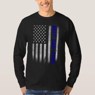 Camiseta Melhor Pai De Dia de os pais De Bandeira Americano